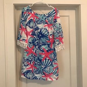 Harbor Tunic Dress in She She Shells - Size Small